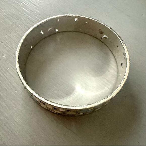 Brighton Flower Bangle Silver Tone Bracelet - Picture 4 of 10